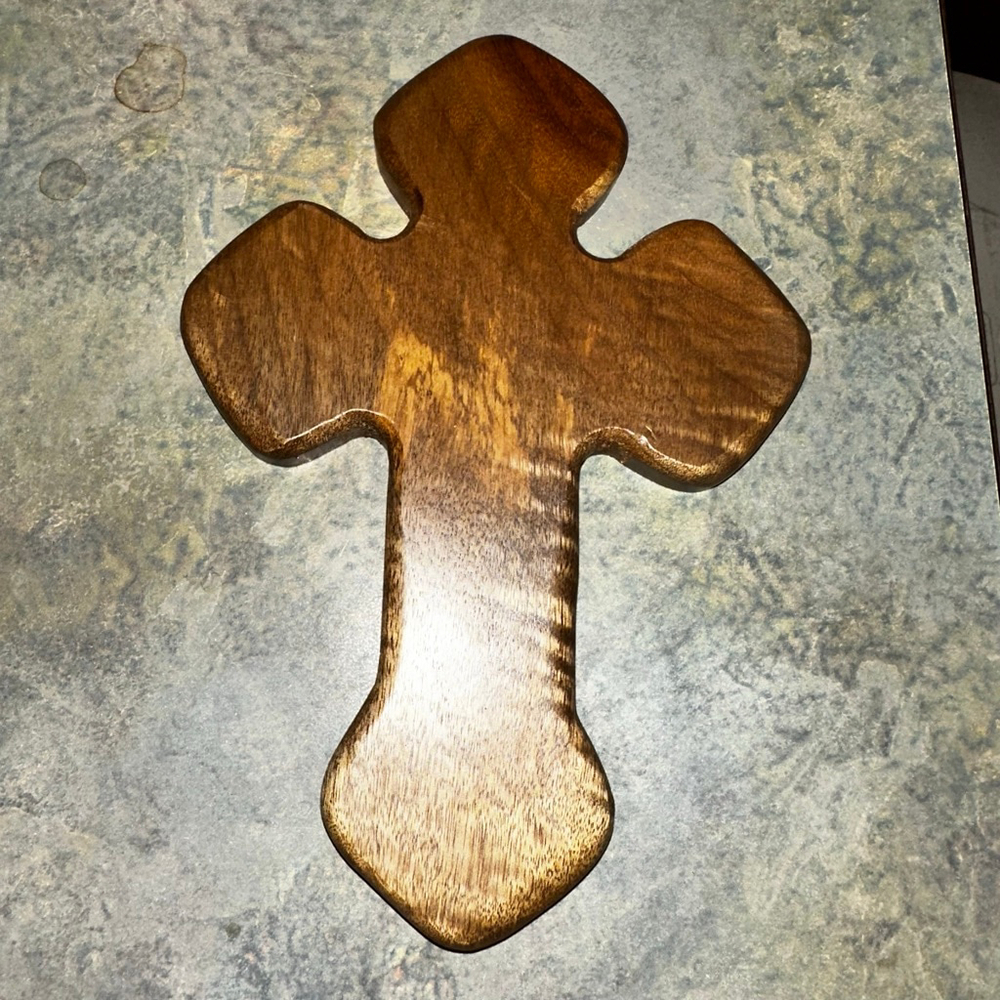 Myrtlewood Oregon Brown Wood Cross Decor One Size